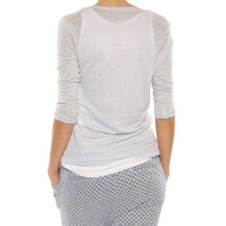 T-Shirt ”Double” Majestic Filatures light blue
